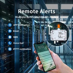 UbiBot GS1-AETH1RS Ethernet & WiFi Temp/Humidity/Illumination Sensor, Data Logger, External Probe, Scheduled Reports, Multiple Alert, Support Local Deployment (2.4GHz WiFi & Ethernet, No Hub Required) image 3