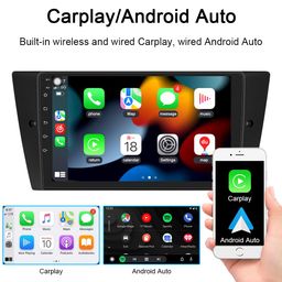 hac sa beach for BMW 3 Series E90 E91 E92 E93 Radio 2005-2011 Wireless CarPlay & Android Auto 9 Inch Touchscreen Android Head Unit Car Stereo with GPS Navigation Free Backup Camera 4GB RAM+64GB ROM image 2