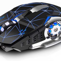 offbeat Offbeat® Alpha Bluetooth 5.1 + 2.4 Ghz Wireless Gaming Mouse, 7D Buttons Mouse, 3 DPI Modes 1600:2400:3200 mice for ipad, Mac Book, Tablet, PC, Smart TV, C Type Charging image 1