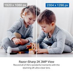 Tapo TP-Link 2K 3MP Pan/Tilt Indoor Security Camera for Baby Monitor, Pet Camera | Motion Detection & Tracking | 2-Way Audio | Cloud & SD Card Storage | Works w/Alexa & Google Home | Black C211 image 3