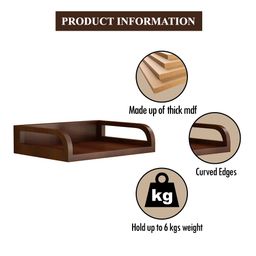Home Sparkle Engineered Wood Set Top Box Stand Wall Mount for Home Wall Shelf for Holding Speakers WiFi Router Game Console Remote Streaming Device (Brown) image 4