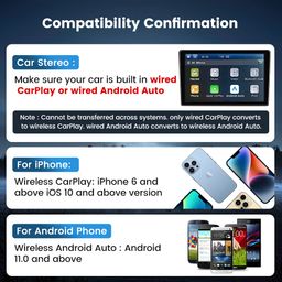 CarlinKit 5.0 Wireless CarPlay Adapter,Wireless Android Auto Adapter for OEM Wired CarPlay/Wired Android Auto Car 2023 Upgrade Version CPC200-2air Realize Wired to Wireless,5G WiFi,OTA Upgrade image 3