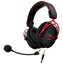 HyperX Cloud Alpha Over Ear Wired Headphones with Mic (Red) image 3
