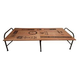 aaram charpai udyog Engineered Plywood Folding Bed for Sleeping Single Size 6 Leg Supports Unique Design Space Saving |Heavy Duty Metal Frame | Portable | Multipurpose | Lightweight (Brown, 36” X 72”) image 2