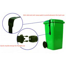 bryhzkcm Universal Trash Can Lid Strap Garbage Can Security System,Adjustable Dustbins Secure Lock Straps ,with Mount Screws & Buckle Keys image 5
