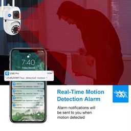Maizic Smarthome Dual Lens Mini Fox | 5+5MP WiFi CCTV Camera with PTZ & Fixed View, AI Motion Detection, Color Night Vision, Two-Way Audio, App Remote Access (S-2 Pack of Dual Lens MINI Fox) image 4