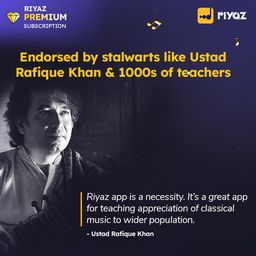 Riyaz App - Learn to Sing Hindustani Vocal | 12 Months Premium Subscription | Suitable for Guitar / Harmonium / Ukulele / ABGMV Exam Learners | 35 Lakhs Learners | Activation Link by Email in 2 Hours image 2