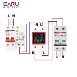 earu 𝙀𝘼𝙍𝙐® 𝗦𝗺𝗮𝗿𝘁 𝗣𝗼𝘄𝗲𝗿 𝗠𝗼𝗻𝗶𝘁𝗼𝗿 | Real-Time 220V/80A Energy Meter | Track Voltage, Amps, Watts, kWh, PF, Hz | Save Money + Protect Appliances | Smart LCD Display | DIN Rail Mount image 5