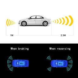 ELSNU Backup Parktronic System Car Auto Vehicle Reverse with 8 Parking Sensors kit Distance Detection LCD Distance Display Sound Warning … image 2
