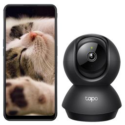 Tapo TP-Link 2K 3MP Pan/Tilt Indoor Security Camera for Baby Monitor, Pet Camera | Motion Detection & Tracking | 2-Way Audio | Cloud & SD Card Storage | Works w/Alexa & Google Home | Black C211 image 1