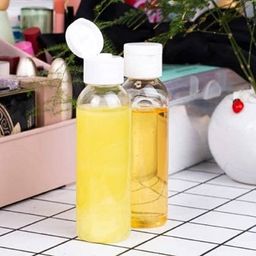 liora 200ml Empty Clear Plastic Bottles Refillable Travel Size Cosmetic Containers Small Leak Proof Squeeze Bottles with White Flip Top Cap for Toiletries,Shampoo. (200, Round, 3, Emptybottleround) image 5