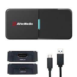 AVerMedia Live Streamer Cap 4K-Broadcast Live, Vlog or Record via Action Cam, Camcorder, DSLR or Mirrorless Camera in 1080p60 or 4K 30fps, HDMI Video Capture Card, USB 3.0 (BU113) image 1
