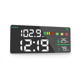 Decibel Meter, Db Meter Sound Decibel Meter Noise Temperature Humidity Meter Wall Hanging Large LED Display for Classroom, Studio, Home, Factory image 3