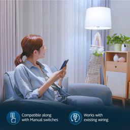Wipro Smart Switch Module, 2 Switch Control Compatible with Alexa & Google Home (Pack of 1,White) image 4
