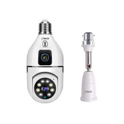 IFITech 4MP Dual Lens Home Security WiFi Camera with Adjustable Extension Bulb Holder- Vertical 180° Horizontal 360° | 2 Megapixel Each Lens (Fixed & PTZ) | App Control | Designed for Indoor Use image 1