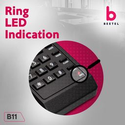 Beetel B11 Corded Landline Phone, Ringer Volume Control, LED for Ring Indication, Wall/Desk Mountable, Classic Design, Clear Call Quality, Mute/Pause/Flash/Redial Function (Made in India)(Black)(B11) image 5