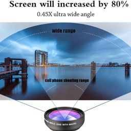 REDWIND Pro Lens Kit for iPhone & Android Camera, 0.45X Super Wide Angle Lens 12.5X Macro Lens, Clip-On 2in1 Professional Telephoto Instagram Reels Lens for iPhone, iPad & Android Smartphone, Tablets image 5