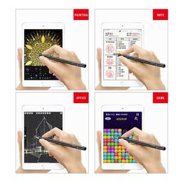 GadgetBite Stylus Pen for Android Tablet & iOS All Touchscreen Devices Capacitive Universal Smart Pencil with Fine Point Disc Tip Lightweight Metal Body Magnetic Cap for Mobile Phone iPad Tab - Black image 2