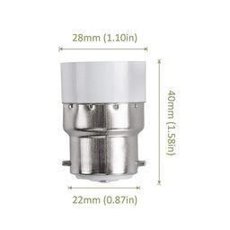 sawshield B22 to E14 Bulb Convertor Lamp Base Socket - Pieces for Effortless Lighting Adaptations in Elegant White (2) image 4