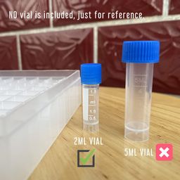 Arcsol Translucent Polypropylene 100 Place Microcentrifuge Tube Cryogenic Storage Box with Natural Lid for 0.5, 1.5 and 2.0mL Microcentrifuge Tubes (Pack of 1) image 4
