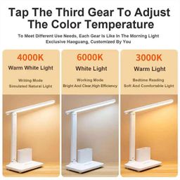 Adrohai Desk Lamp Eye Protection LED Lamp Folding Desk Lamp Table Lamp Reading Table Light Study Lamp for Study Room Night Reading Lamp with Pen Holder Multi-Functional USB Rechargeable image 4