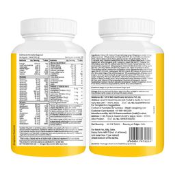 Tata 1mg Women's Multivitamin Veg Tablet with Zinc, Vitamin C, Calcium, Vitamin D and Iron, Support Health Protection, Bones & Overall Health (Pack Of 60 Tablets) image 2