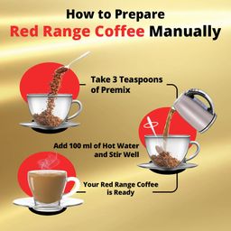 Cafe DESIRE I DRINK SUCCESS Red Range Instant Coffee Powder Box Premix 3 Kg Pack Of 3 X 1 Kg Suitable For All Vending Machines Use Manually Just Add Hot Water 3 In 1 Coffee Powder Makes 250 Cups image 3