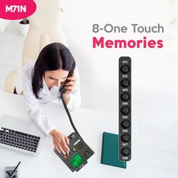 Beetel M71N Caller ID Landline,DTMF/FSK Compatible, 16 Digit LCD, Two Way Speaker phone, Music On Hold, In-use LED, 8 One Touch Memories, 30 Incoming/15 Outgoing calls Memory, 16 Ring Melodies (Black) image 5