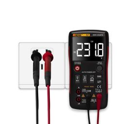 amiciSense True-RMS Digital Multimeter Button 9999 Counts With Analog Bar Graph AC/DC with 2 x AA Batteries, Battery Powered image 2
