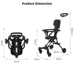 StarAndDaisy Stroller For Baby Boy & Girl 0 To 3 Years / Premium Travel Baby Stroller / Lightweight & Foldable / 360° Rotating Seat / Reclining Backrest / Adjustable Handlebar / Secure Five-Point Harness- Brown image 5