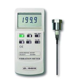 Electronic Vibration Meter (Range: Velocity: 200 mm/s : 0.5 to 199.9 mm/s) for Industrial Vibration Monitoring with Vibration Sensor Along with Calibration Certificate by Model: VB-8201HA image 1