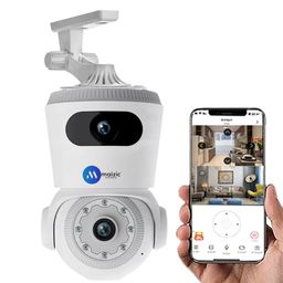 Maizic Smarthome Astro [4MP+4MP] FHD Dual Lens & Dual Screen View WiFi Indoor CCTV Camera with 360° Coverage Home Security, AI Human Detection, Color Night Vision and Two Way Talk image 1