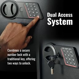 iBELL SL-20B Digital Electronic Safe Locker for Personal and Office Use | 20L Black Locker with White LED, Light and Emergency Key Access, 12 Months Warranty image 5