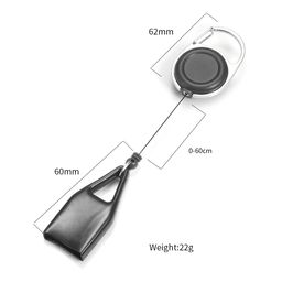 wowobjects wowobjects® Lighter Leash Retractable Lighter Keychain (Black) image 2