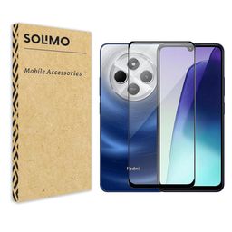 Amazon Brand - Solimo Tempered Glass Screen Protector Compatible for Redmi A4 5G / REDMI A4 with Edge-To-Edge Protector Coverage and Easy Installation Kit, Pack of 1, Black image 2