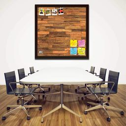 ArtzFolio Old Texture D1 | Bulletin Board Notice Pin Board | Vision Soft Board Combo with Thumb Push Pins & Sticky Notes | Dark Brown Frame | 12 x 12 inch (30 x 30 cms) image 5