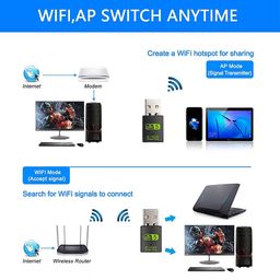 BLACKPOOL USB 5 Ghz WiFi and Bluetooth Adapter - 600 Mbps Wireless Wi-fi Connection, Bluetooth 4.2 Dongle Compatible with Windows & Mac OS for PC, Laptop, Desktop Computer Network Card image 5