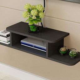 Dime Store Setup Box Stand/Set Top Box Stand Wall Mount for Home Wall Shelf for Holding Speakers WiFi Router Game Console Remote Streaming Device (Black, Standard) image 3