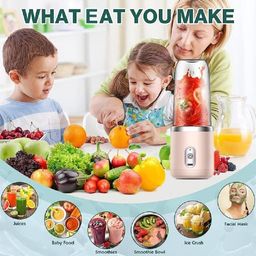 harboan Portable Blender For Smoothie And Juices : Powerful 40 Watts Juicer that Can Crush Ice too | Juicer Machine Portable Blender) (Multicolour) image 4