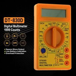 gilhot Small Digital Multimeter, Multipurpose Electric meter Yellow/Red 830D Digital Multimeter LCD AC DC Measuring Voltage Current image 5