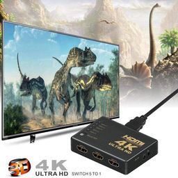 generic Full HD HDMI Switcher 3D 1080P 3-Port Switch, Automatic Switching 3 in 1 Out with Remote Control (Black) image 2