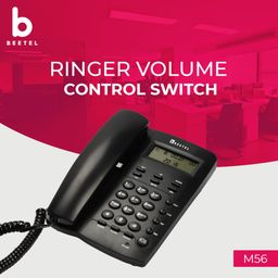 Beetel M56 Caller ID Corded Landline Phone with 16 Digit LCD Display & Adjustable Contrast,2Ways Speaker Phone, 30 Incoming and 5 Outgoing Memory, Solid Build Quality,Classic Design (Black)(M56) image 4