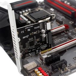 generic foxaa PCIe to 20Pin + Type-E Internal Card, PCI-e x1 to (19+1) Pin USB 3.0 Socket and USB C Type-e (A Key) Front Panel Header Expainsion Adapter 5Gbps image 5