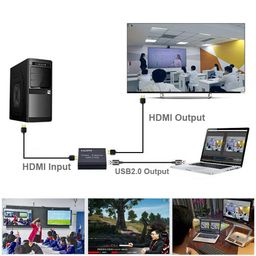 Microware Video Capture Card, HDMI Video Game Converter with Loop Out, HDMI to USB Capture Device Support Full HD 1080P Video for Gaming, Streaming, Teaching, Video Conference, Live Broadcasting image 3