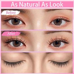 fapiwen Magnetic Eyelashes With Applicator, 1pair Reusable Magnetic Lashes, No Glue Needed Eye Lashes For Women, Magnetic Eyelashes Natural Look, False Eyelashes Easy To Wear & Remove image 4