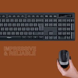FINGERS AeroClicks Combo Wireless Keyboard and Mouse Set (Optical | 2.4 GHz Nano USB Receiver | Smart Link Auto-Connect | Windows®, macOS, Linux Compatible) image 5