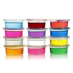 Parteet Crystal Clay Soft Slime Transparent Magic Mud Pack of 6 Assorted Colours image 4