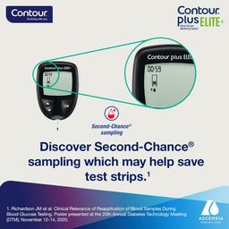 Contour Plus Elite Blood Glucose Monitoring System (Glucometer with Contour Plus Blood Glucose Test Strip 25S Free) | with Bluetooth image 4