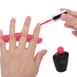 FOK Set Of 2Pc Finger Toe Separator Soft Sponge Divider Nail Paint Protector Nail Art Manicure Pedicure Tool- Random Color image 2