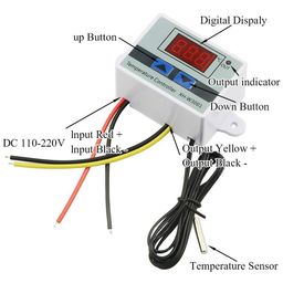 your bot Your Bot- DIGITAL THERMOSTAT W3001 Digital LED Temperature Controller 220V AC 10A Thermostat Control Probe, Incubator Temperature Controller image 4